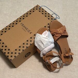 Frankie 4 Brown Woven Sandals